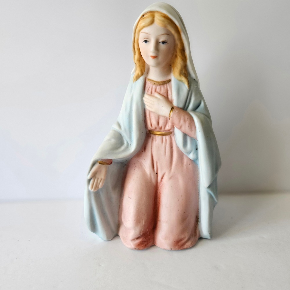 Vtg HOMCO Virgin Mary Kneeling Porcelain Nativity Figure 5599 Replacement